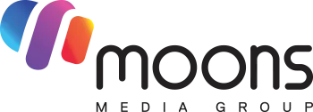 Moons Media Group logo with black text